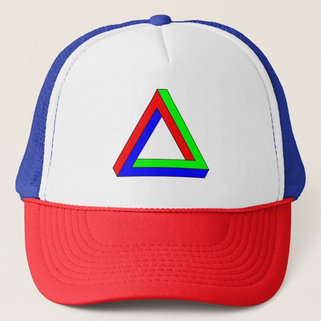 Optical Triangle illusion Trucker Hat (Front)