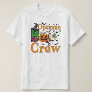 Optician Boo Crew Ghost Funny Optician Halloween T-Shirt