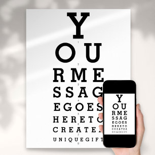 Optician Chart Create Your Own Message