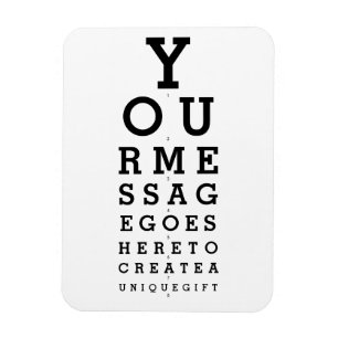 Optician Chart Create Your Own Message Magnet