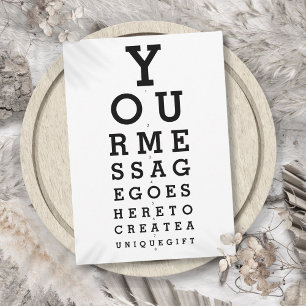 Optician Chart Personalised Message Invitation