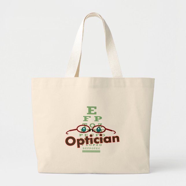 Optician--Eye chart Gifts Large Tote Bag (Front)
