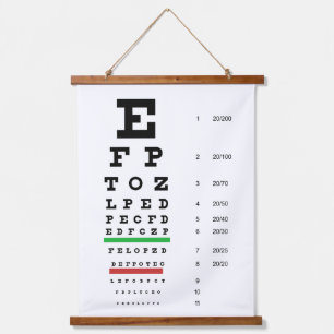 Optician Eye Chart Wall Hanging Tapestry