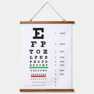 Optician Eye Chart Wall Hanging Tapestry