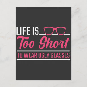 Optician Humour Eye Doctor Ugly Glasses Optometris Postcard