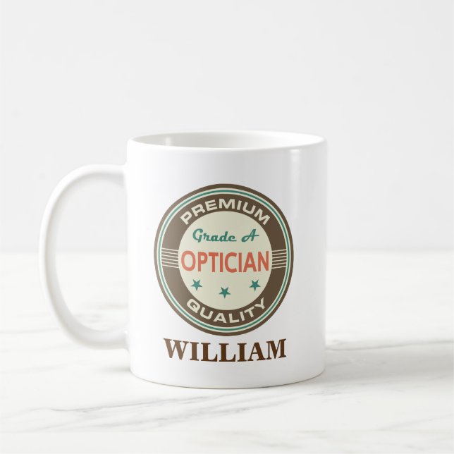 Optician Personalised Office Mug Gift (Left)
