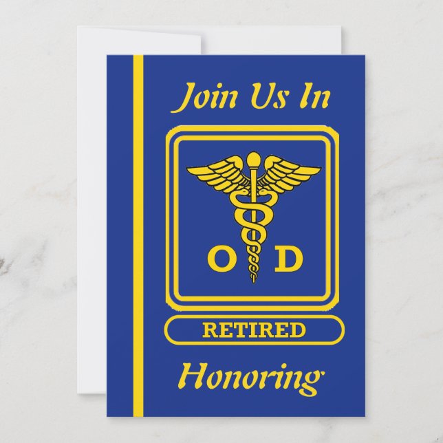 Optician Retirement Invitation (Front)