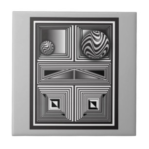 Optics thru Shapes  Ceramic Tile