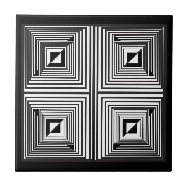 Optics thru Shapes Ceramic Tile (Front)