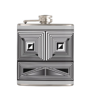 Optics thru Shapes Hip Flask