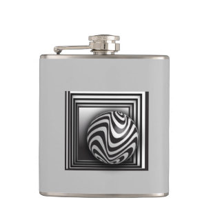 Optics thru Shapes Hip Flask