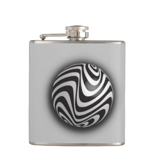 Optics thru Shapes Hip Flask