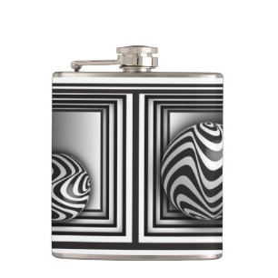 Optics thru Shapes Hip Flask