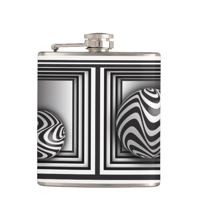 Optics thru Shapes  Hip Flask (Front)