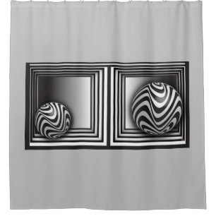 Optics thru Shapes  Shower Curtain