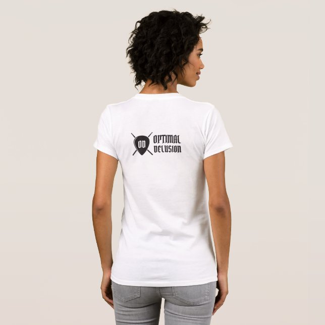 Optimal Delusion - Women's Shirt - White - F&B (Back Full)