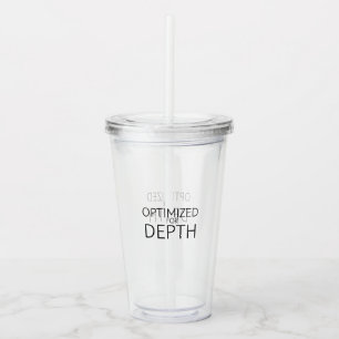 Optimised For Depth Minimalist Technical Tumbler