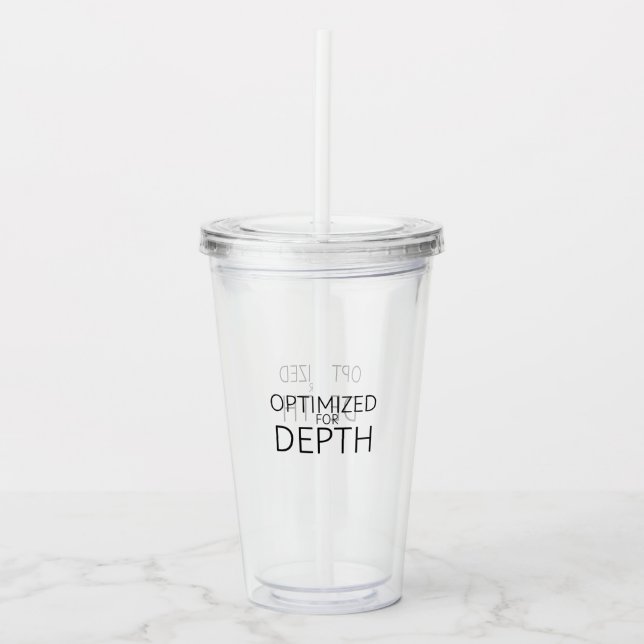 Optimised For Depth Minimalist Technical Tumbler (Front)