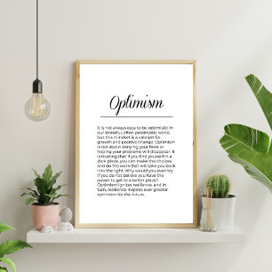 OPTIMISM Inspirational Uplifting Print
