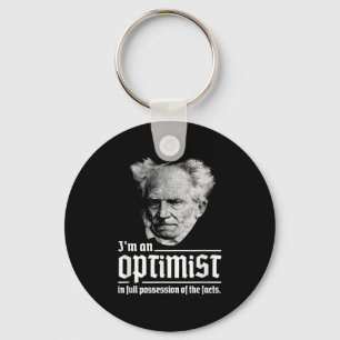 Optimist Arthur Schopenhauer Pessimism Pessimist P Key Ring