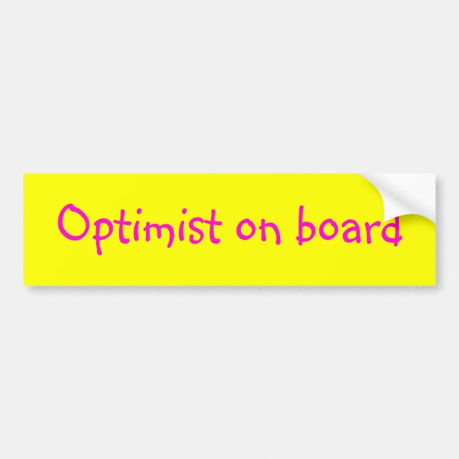 Optimist on board bumper sticker (Front)