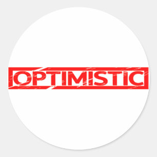 Optimistic Stamp Classic Round Sticker