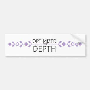 Optimized For Depth Minimalist Technical Bumper Sticker