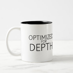 Optimized For Depth Minimalist  Two-Tone Coffee Mug