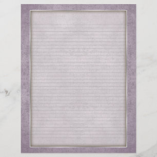 Optional Lines Letterhead with Aged Frame Lilac
