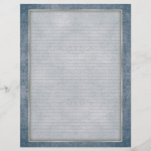 Optional Lines Letterhead with Aged Frame Teal