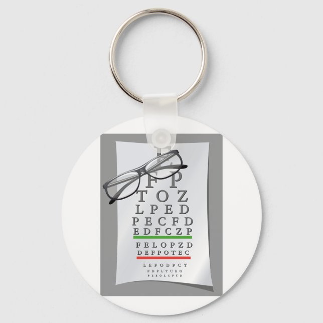 Optometrist Chart Keychain (Front)