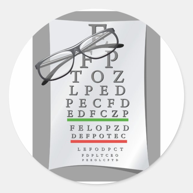 Optometrist Chart Stickers (Front)