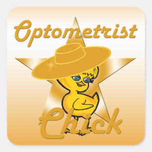 Optometrist Chick #10 Square Sticker