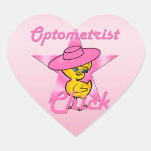 Optometrist Chick #8 Heart Sticker
