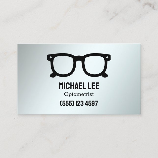 Optometrist Custom QR Business Card (Front)