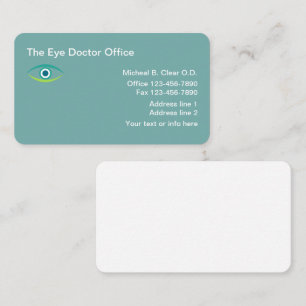 Optometrist Eye Doctor Business Card