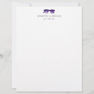Optometrist Eye Doctor Glasses Custom Letterhead