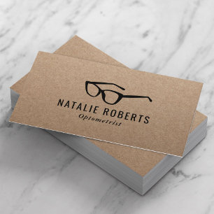 Optometrist Eye Doctor Glasses Optician Kraft Business Card