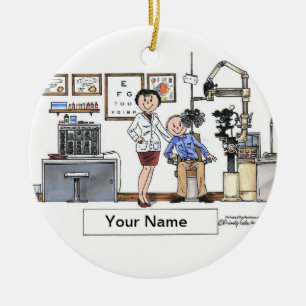 Optometrist - Female Ceramic Ornament
