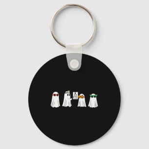 Optometrist Ghost Boo Center Halloween Optician Key Ring