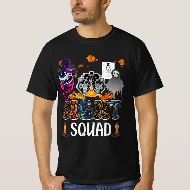 Optometrist Halloween Sight Squad Witch Pumpkin Op T-Shirt (Front)