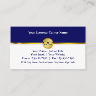 Optometrist Modern Eyewear Eye Glasses Business Ca Card