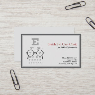 Optometrist Ophthalmologist Business Card