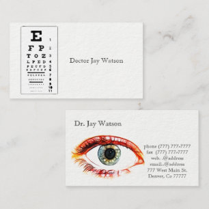Optometrist Ophthalmologist Eye Destiny Destiny'S Business Card