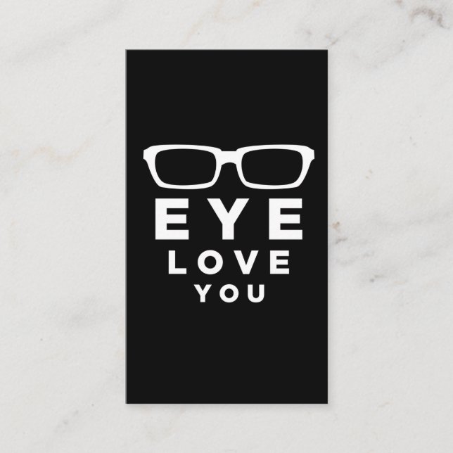 Optometrist Optician Eye Doctor Ophthalmology Fun Business Card (Front)
