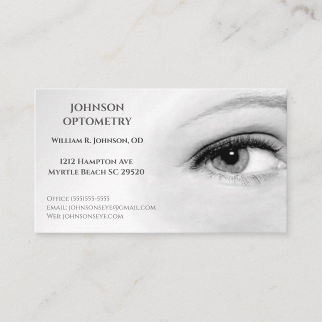 Optometrist /Optometry Business Card (Front)