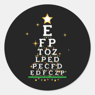 Optometrist Optometry Christmas Ophthalmologist Ey Classic Round Sticker