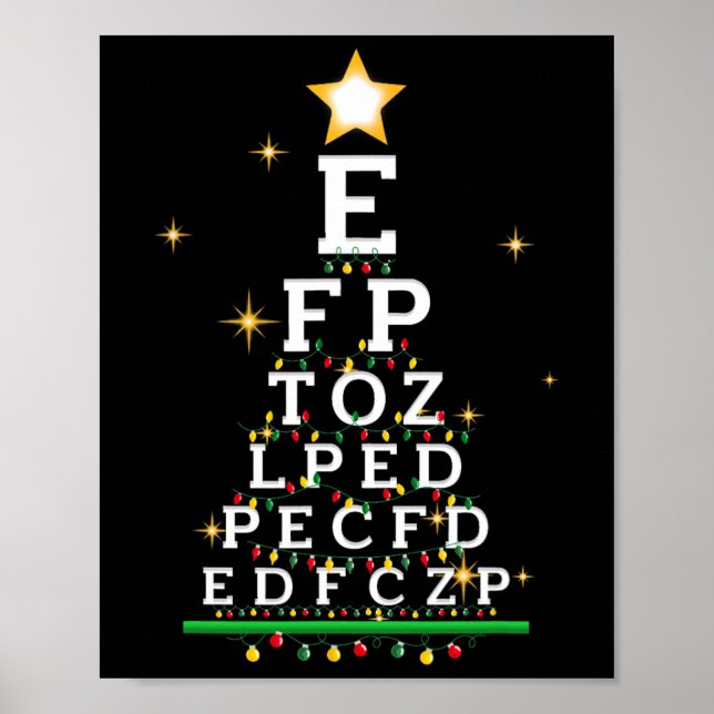 Optometrist Optometry Christmas Ophthalmologist Ey Poster (Front)