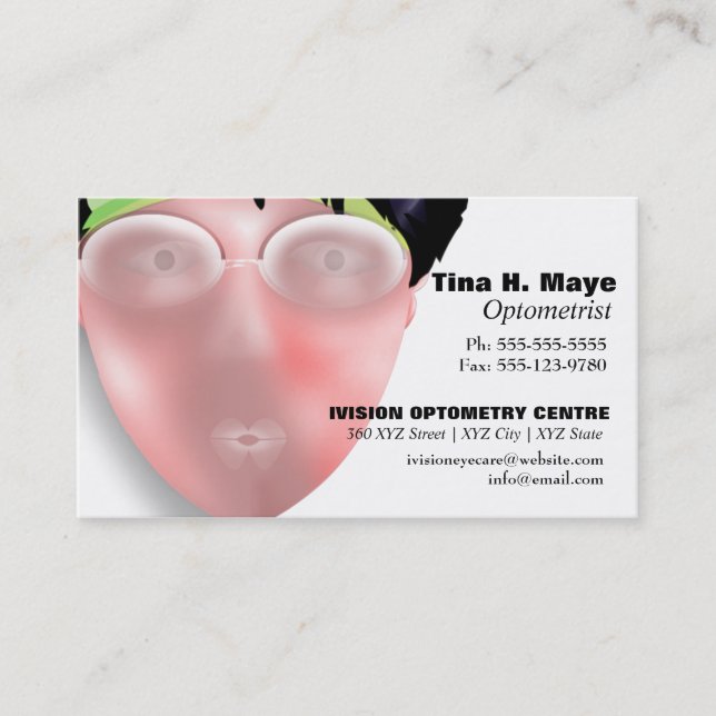 Optometrist Optometry Eyecare Business Card (Front)