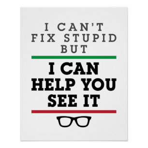 Optometrist Optometry Ophthalmology See Stupid Poster